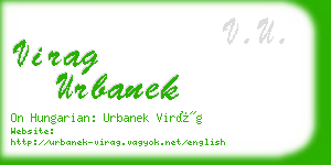 virag urbanek business card